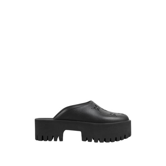 Gucci Perforated GG Platform Mule 'Black'