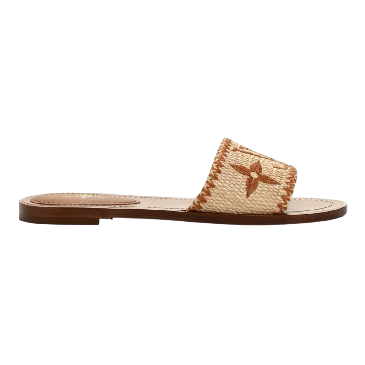 Louis Vuitton Lock It Flat Mule 'Raffia / Monogram'