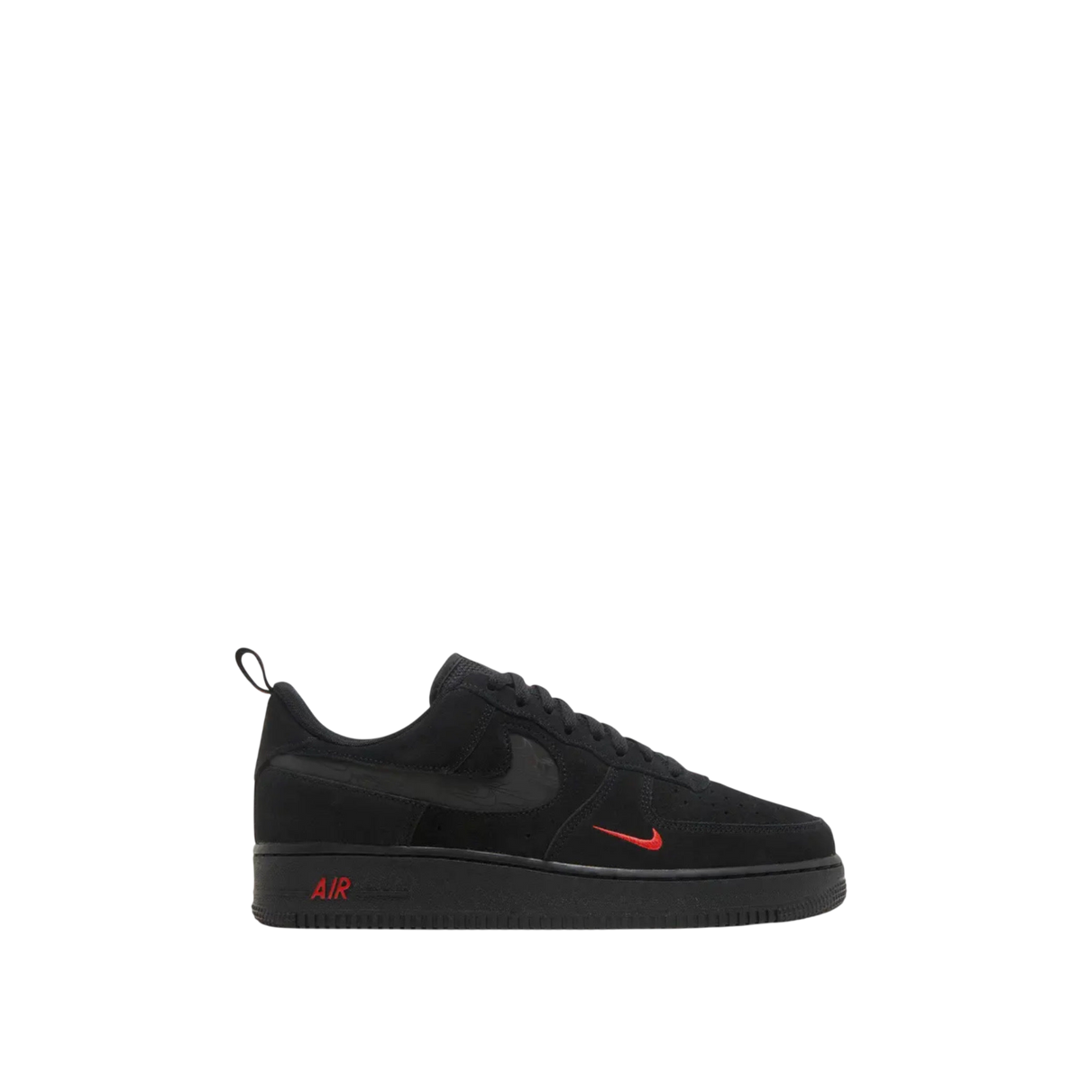 Nike Air Force 1 '07 LV8 'Reflective Swoosh' 'Black / Crimson'