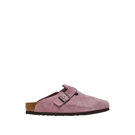 Stüssy x Birkenstock Boston Shaggy 'Dusty Pink'