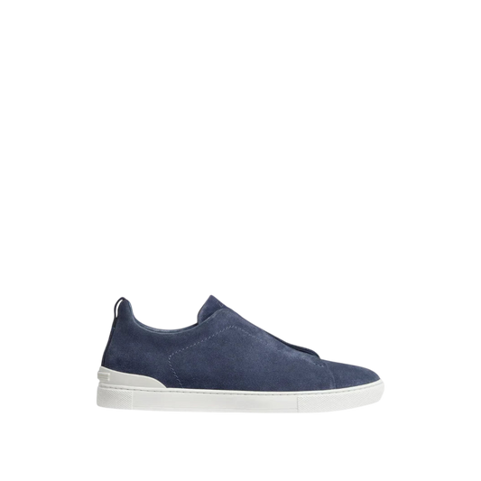 Zegna Grey Mélange Suede Triple Stitch™ Sneakers