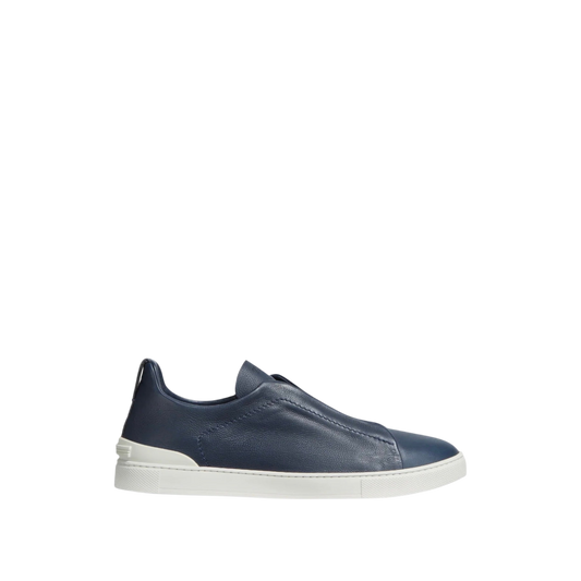 Zegna Triple Stitch Deerskin 'Navy Blue'