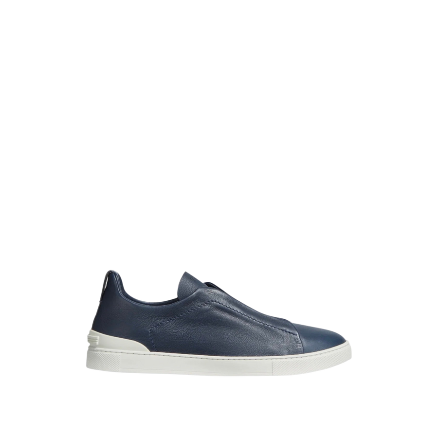 Zegna Triple Stitch Deerskin 'Navy Blue'